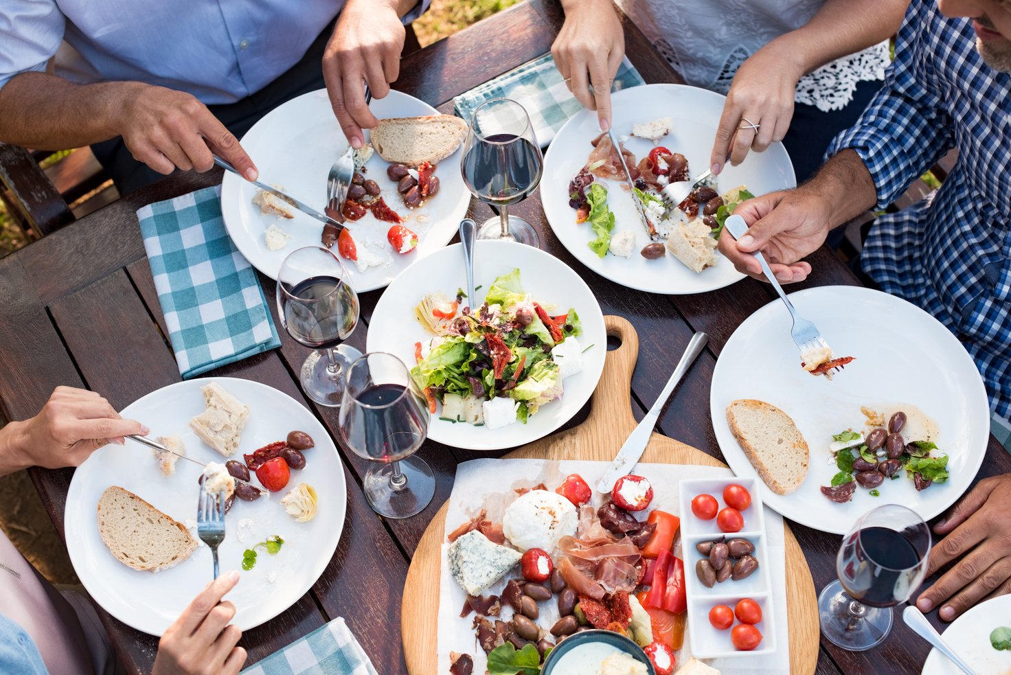 Friends Eating Together